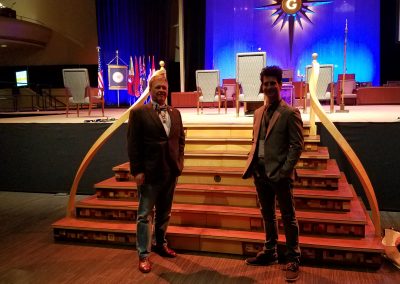 Glen West and Evan Strand at the California Masonic Memorial Temple