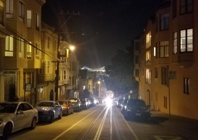 The Golden Gate Bridge from Taylor Street.