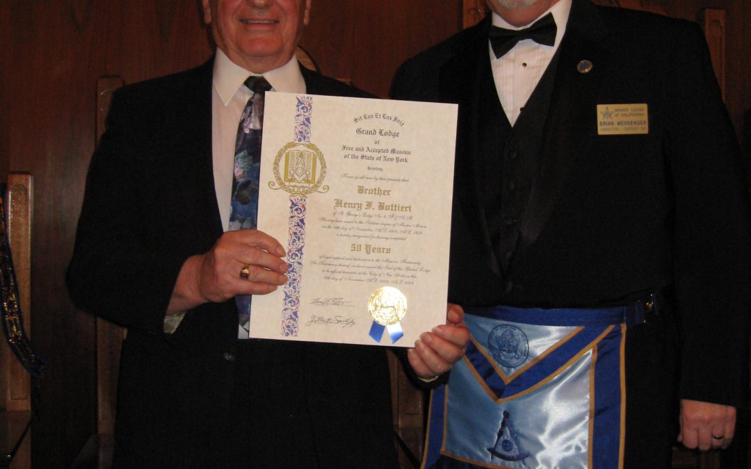 Stated Meeting – March 4th, 2009 – Golden Veteran Award Presentation to Henry Bottieri